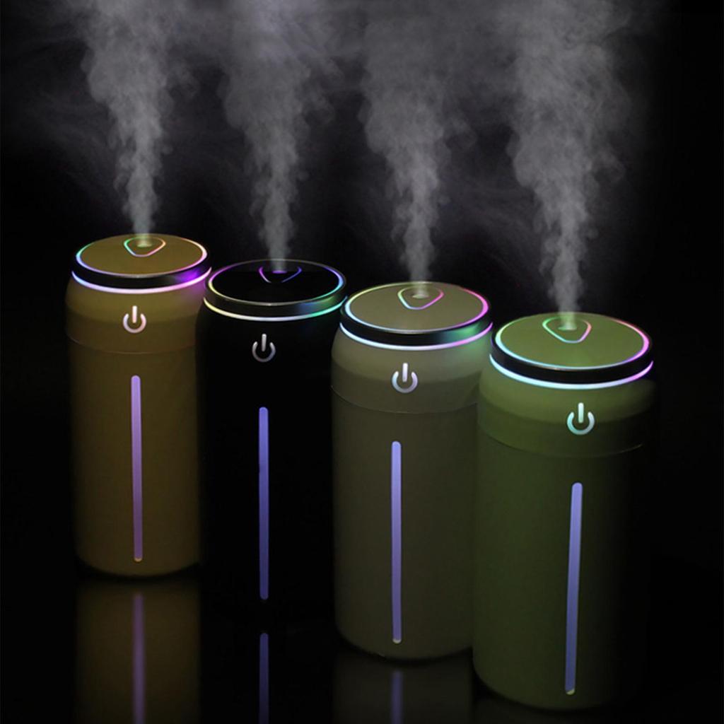 Car Air Humidifier with Lights USB Fan Portable Noiseless 220ml Cool Mist