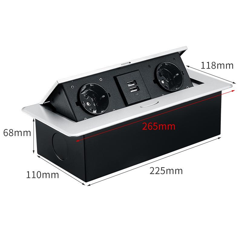 European Standard Pop-up Desktop Power Socket for Office Desks