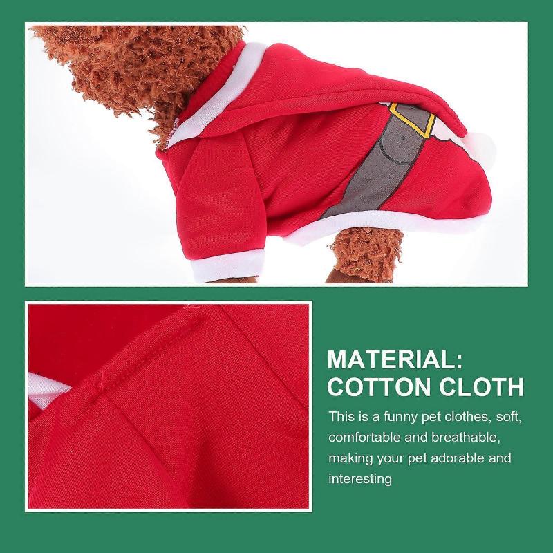 Pet Clothes Christmas Style Dog Cat Costume for 2Pcs Festival Use