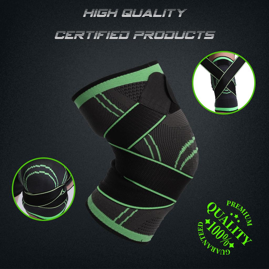 1 Stück Sport-Knieschoner Herren Komprimierende Elastische Kniepolster Unterstützung Fitness-Ausrüstung Basketball Volleyball Stützschoner Hohe Qualität Praktisch Tägliche Nutzung
