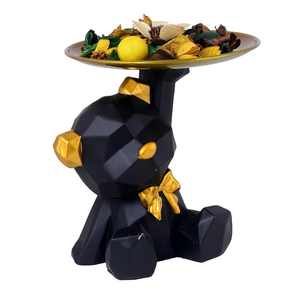 Resin Cool Dog Showpiece For Home Shelves Decor Item, Home Kitchen Decor, Office Decor Item (Black), Pack of 1