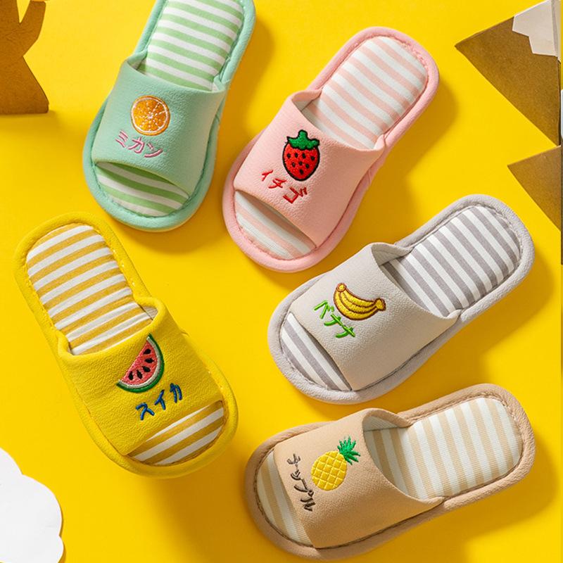 Kinder Hausschuhe Indoor Zuhause Leinen Frühling Sommer Herbst und Winter Boden Rutschfest Jungen und Mädchen Kinder Baby Baumwollhausschuhe