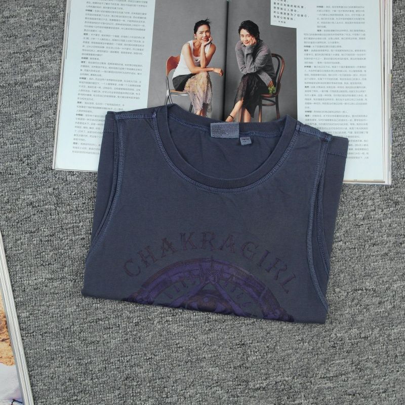 

Оригинальный заказ внешней торговли, спортивный свободный летний жилет из стираного хлопка Blue Gray S