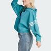 adidas Originals Adicolor Neuclassics Cropped Hoodie With Logo Stripes Women Tops Arctic-Blue IL6664