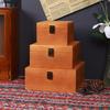 Wooden Storage Box Rectangular Flip Solid Wood Gift Box Handmade Craft Case Organizer Container Case For Home Storage Decor