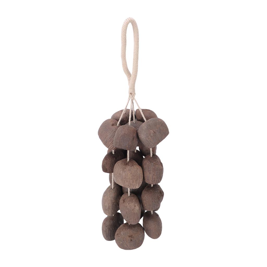 Handmade Natural Shell Wind Chime Composed of 24 Natural Nutshell Yoga Meditation Instrument Shell Shaker Indoor