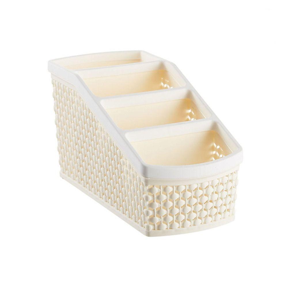 Divided Cell Desktop Storage Organizer Trapezoidal Student Stationery Shelf  Cosmetics