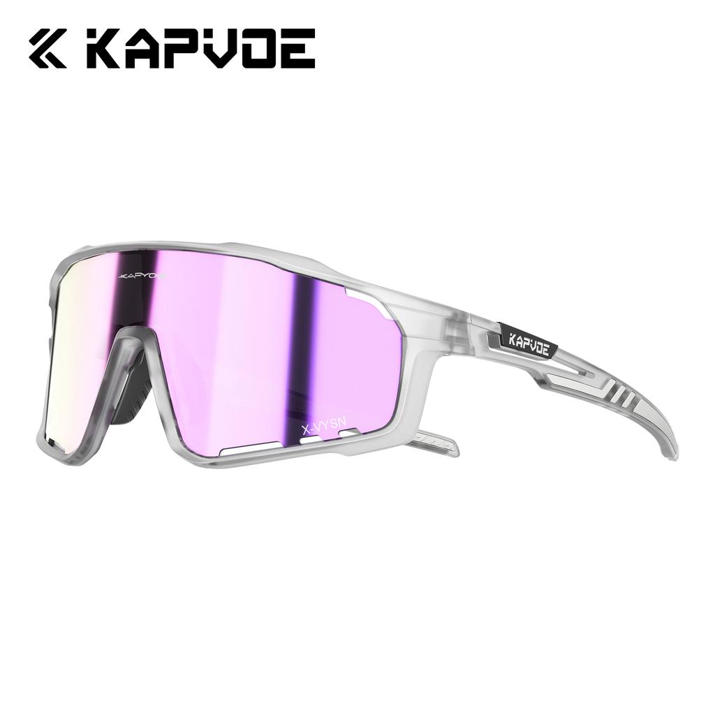 Kapvoe 3lens Cycling Glasses for Men MTB Sunglasses Mountain Bike Bicycle Eyewear Women Sports Goggles Road Speed Skating