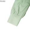 ZANZEA Women Elegant Casual V-Neck Long Sleeve Dress