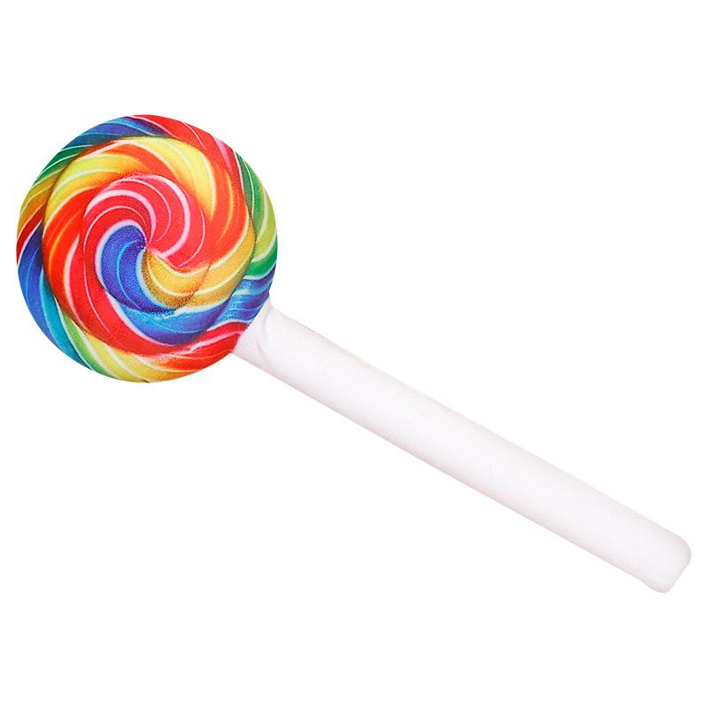 Creative Simulation Lollipop Throw Pillow Plush Toy Doll Rainbow Lollipop Play Children'S Company Soothing Doll