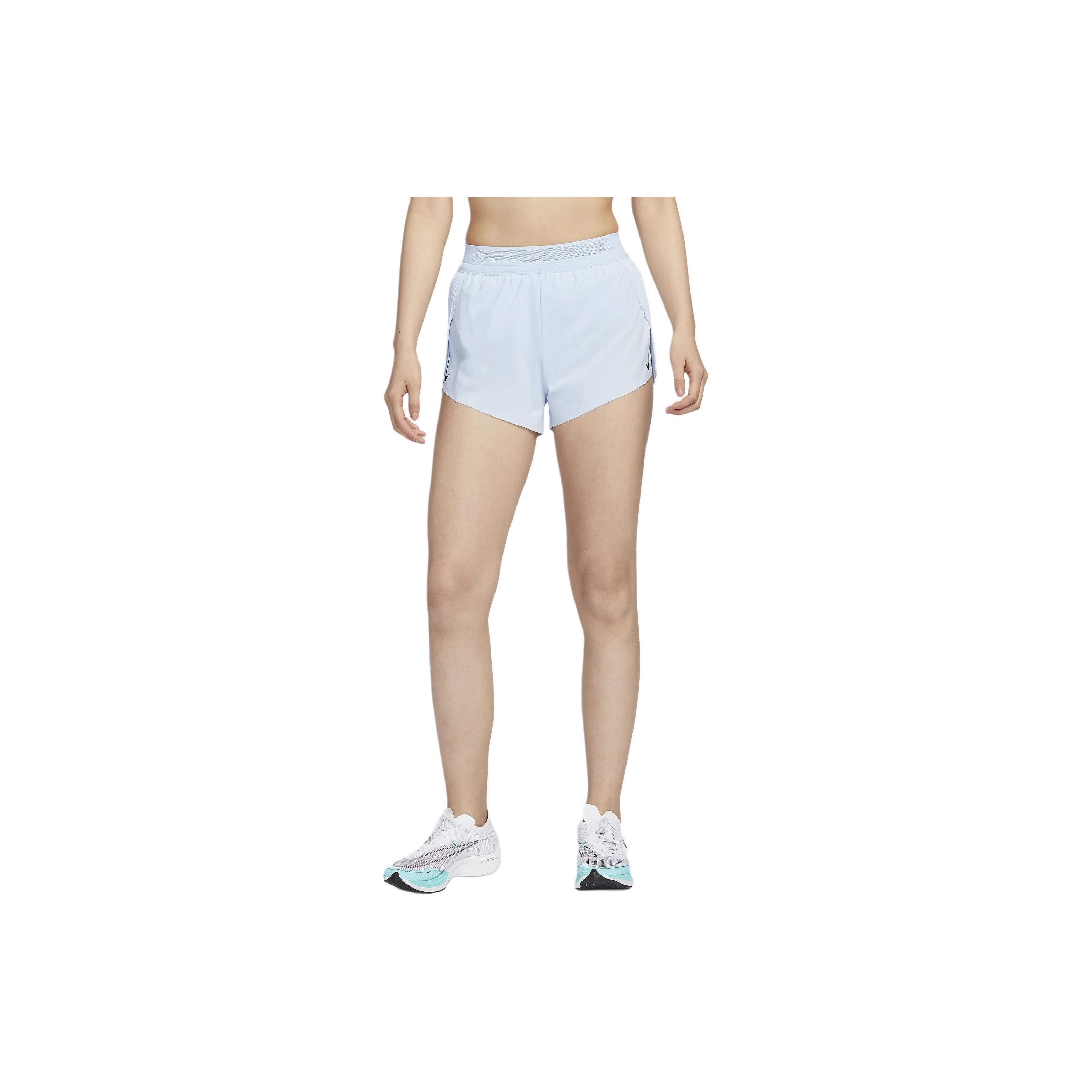 

Nike Solid Color Lace-Up Mid-Rise Casual Lined Sports Shorts Women shorts Blue FN2329085 M