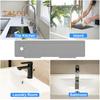 Silicone Faucet Sink Splash Guard Mat Foldable Drain Mat Non-Slip Multiple Drain Holes Adjustable Faucet Protector for Kitchens