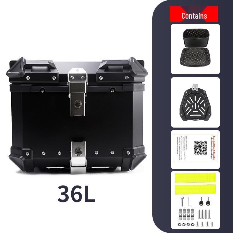 Quick Release Aluminum Motorcycle Tail Box - Available In 28L To 100L Capacities
