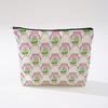 Pink Bowknot Zipper Storage Bag Travel Portable Wash Pouch Student Pencil Case Multi-Purpose Organizer for Women