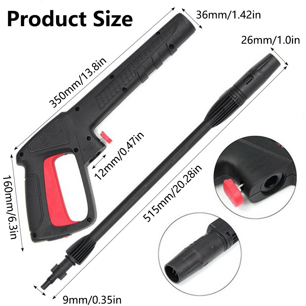 

Pressure Washer Professional Cleaning Car Wash Sprayer Spray Gun Tool Compatible with K2/K3/K4/K5/K6/K7 with Adjustable Nozzles