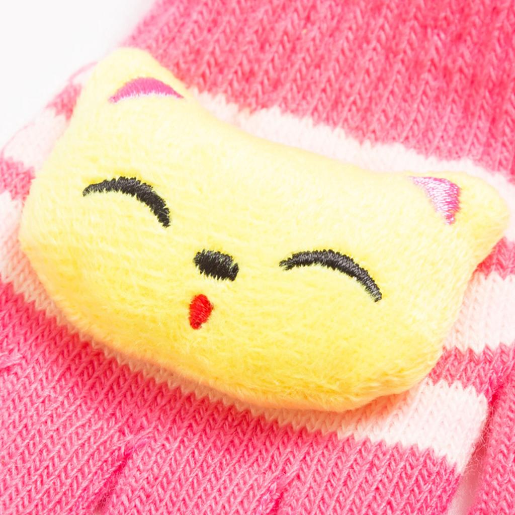 Cute Warm Colorful Gloves Thick Stylish Cartoon Animals Mitten Full Finger Mitten Colorful Striped Mitten for Toddler