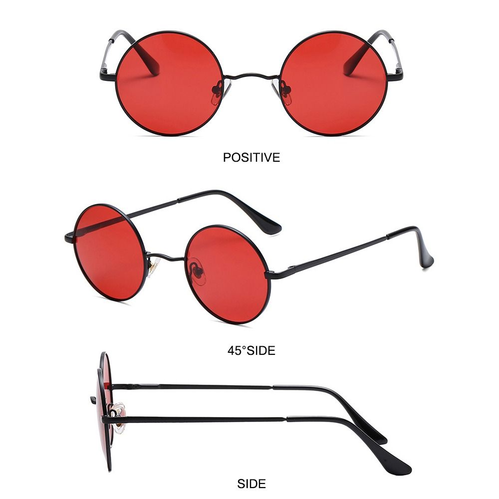 UV400 Protection Small Round Sunglasses Metal Punk Shades  for Men & Women