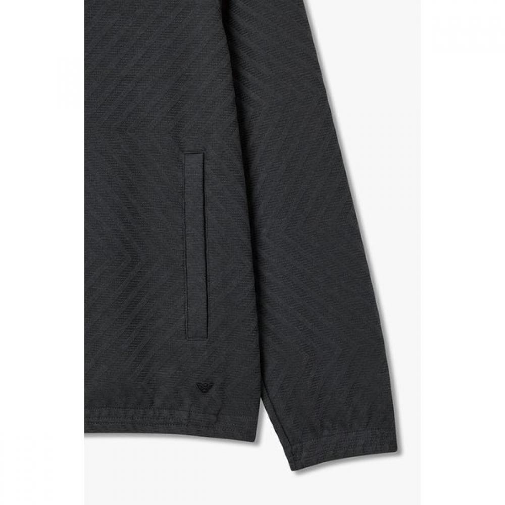 Emporio Armani Men S All Over Chevron Two Way Zip Up A516126020