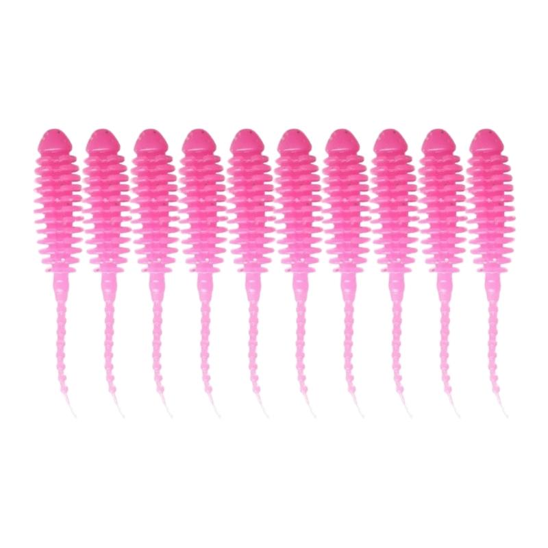 

10pcs Fishing Lure Tiny Worm Baits 35mm 0.25g Mini Needle Tail Soft Baits Simulation Lures Silicone Artificial Baits розы красного