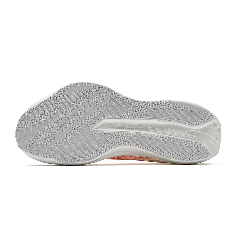 Anta Zone 2 Heart Rate 90 Cushioning Running Shoes Women's Papyrus White/Fluorescent Mango Orange/Palace Purple 122625579-5