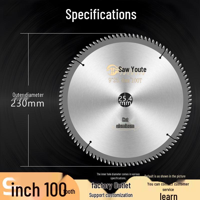Woodworking Circular Saw Blade for 4, 10, or 12 Inch Cutting; Fits 125 Angle Grinder & 140 Lithium Battery Saw - Cuts Aluminum Sheets