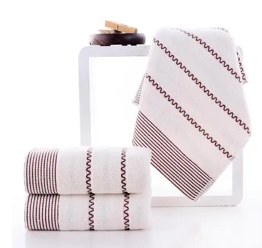 Wholesale Cotton Thickened Face Towel for Household Use 33*73cm Luxury Hotel Cotton Towels for Bath White/Coffee/Dark Blue