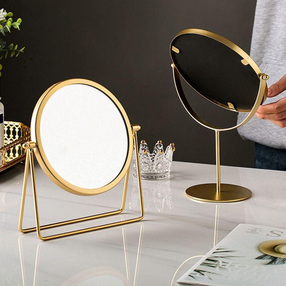 High-definition Rotating Desktop Mirror European-style Dormitory Beauty Mirror  Dressing