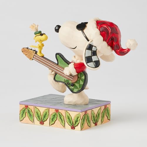 JIM SHORE Snoopy & Woodstock Rock <Christmas> 6017236