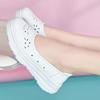 Fashion Flat Shoes Women Loafers Casual Slip On Nurse Shoes Women Outdoor Non Slip Soft Breathable White Work Shoe