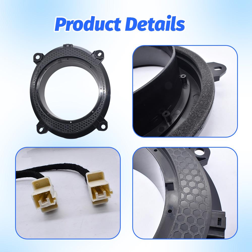 Car Audio Speaker Adapter Mount Spacer Bracket Holder for Toyota Corolla RAV4 PRADO 6.5 Inch for Lexus Adapter with Harness