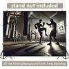 2D Industrial Boxing Gym Tapestry with Punching Bags Wall Hanging