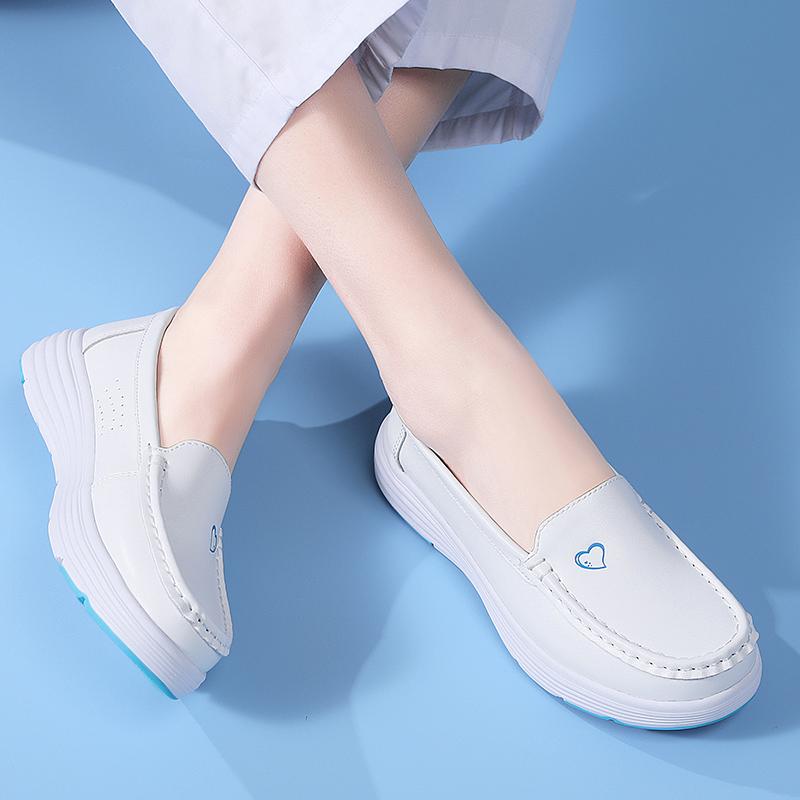 Fashion 2025 New Platform Women's Nurse Shoes Summer Soft Sole Breathable Sleeve Feet Loafers Comfortable Work Shoes Zapatos Casuales