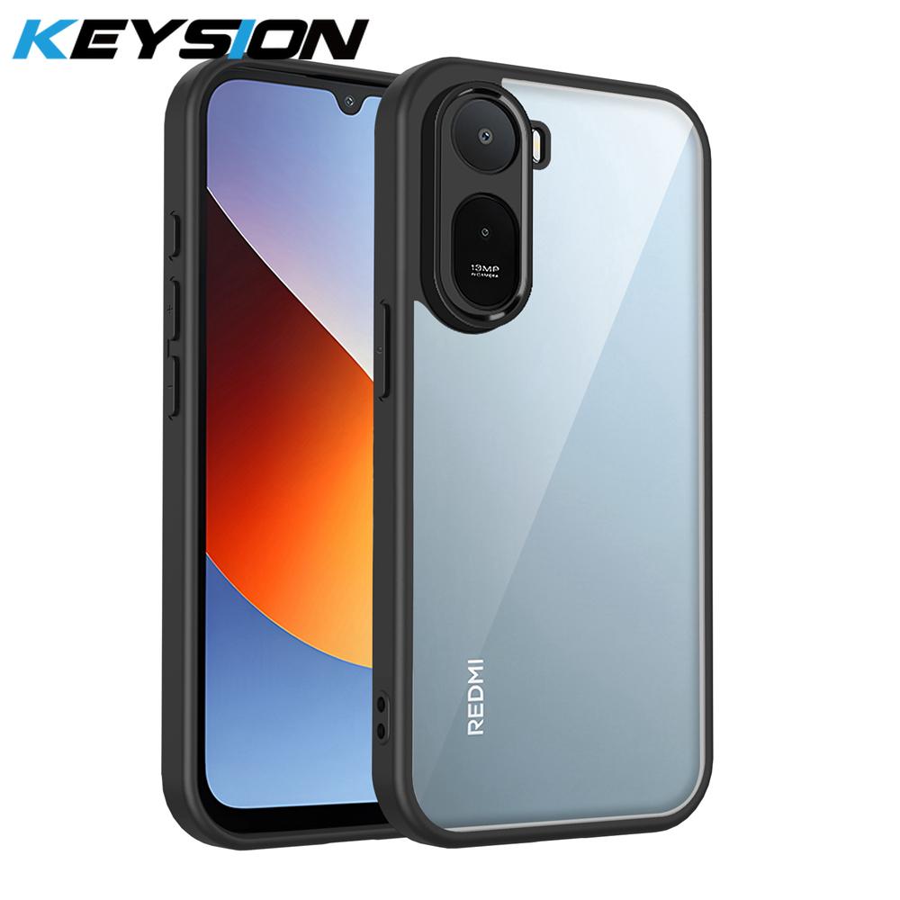 

KEYSION Transparent Phone Case for Xiaomi Redmi A7 Pro Soft Silicone+PC HD Clear Shockproof Phone Back Cover for Redmi A7 Pro 4G for Redmi A7 Pro чёрный