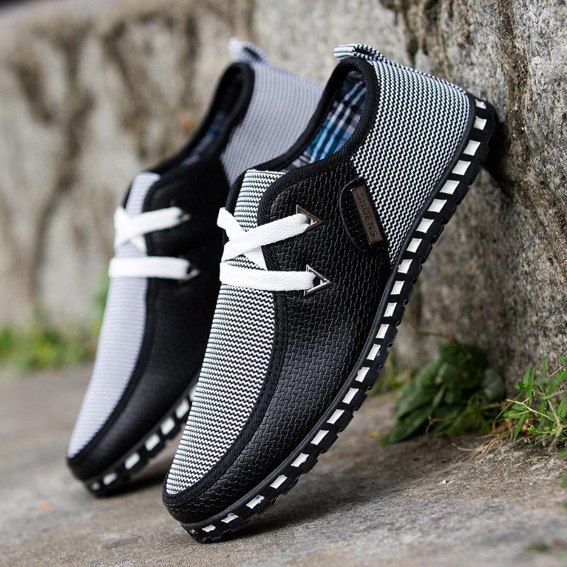Mode Modisch Prägnant Herrenschuhe Lässig Flachboden Rutschfest Schuh Atmungsaktiv Weichsohlige Freizeitschuhe für Herren Geeignet zum Autofahren
