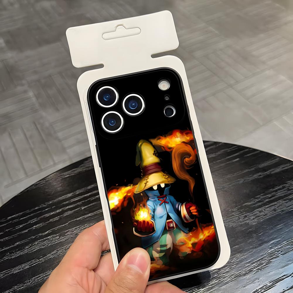 

F-Final Game F-Fantasy V-Vivi Phone Case For IPhone 17 Air 16 E Pro Max 15 14 13 Mini 12 Pro 11 Max Plus Black Soft Shell iPhone17 Pro