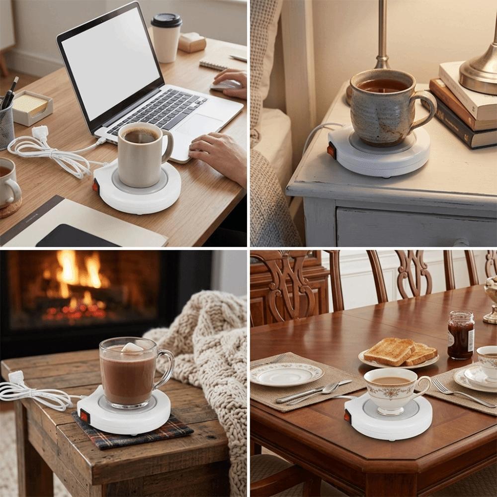 US Standard Plug Mug Warmer Uniform Heating Plate Cup Heating Pad Tea Thermal Mat  Office