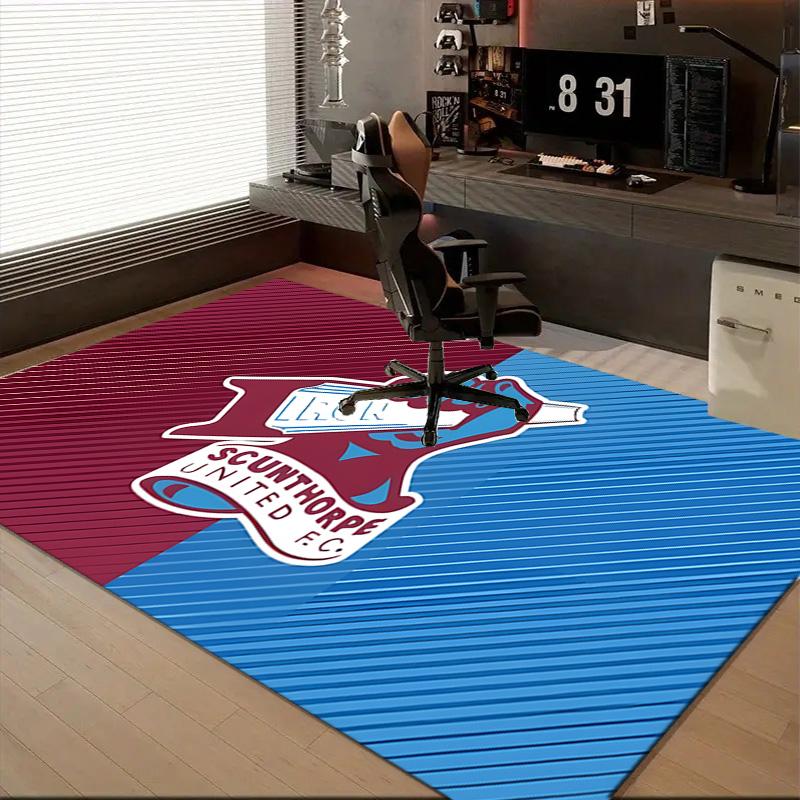 1PC Scunthorpe Fc Emblem Floor Mat for Living Room, Game Rooms, Office, Bedroom, Office Floor Mat Playful Design, Christmas fan gifts