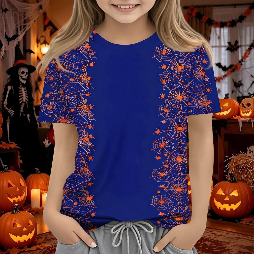 Kids Halloween Short Sleeve T-Shirt for Boys and Girls