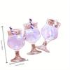 3pcs Miniature Resin Straw Goblet for Dollhouse Drink Accessories - Colorful, Durable ABS Material, Perfect for Tiny Scenes and