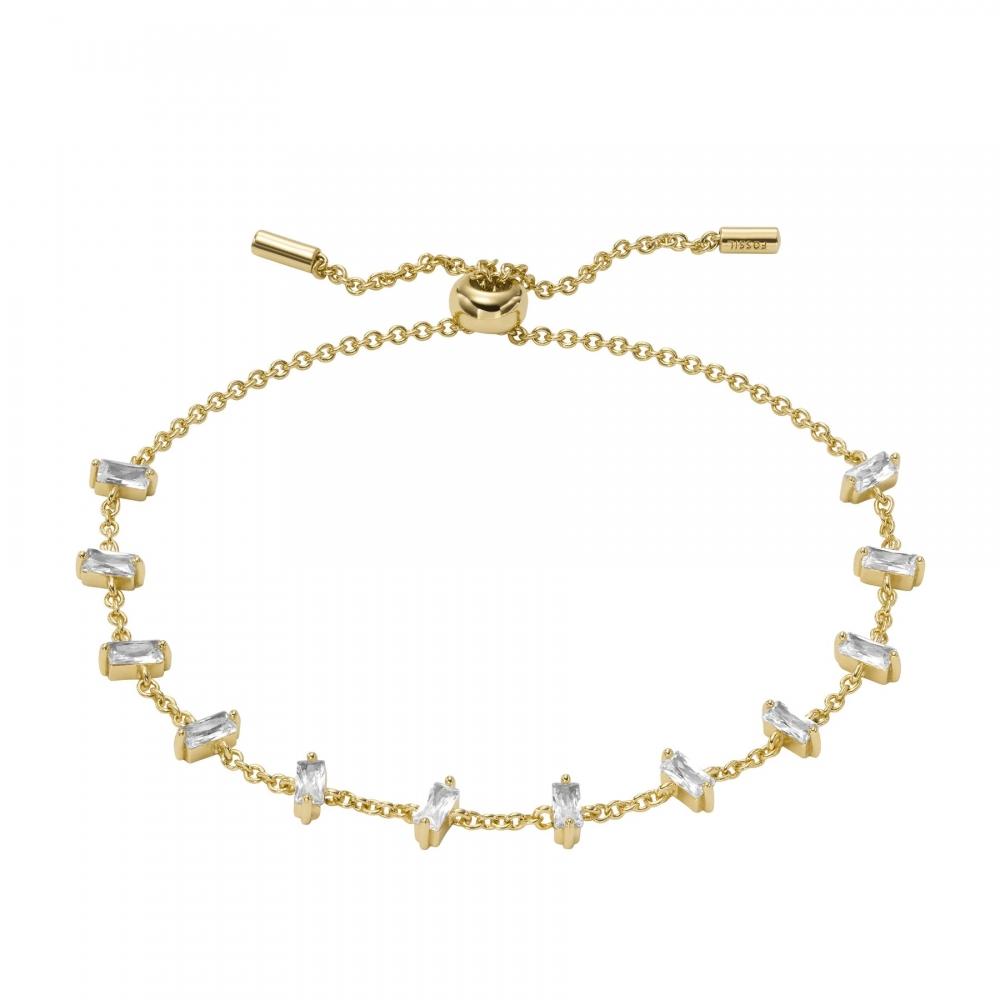 

Fossil Women s Hazel Gold-Tone Brass Chain Bracelet