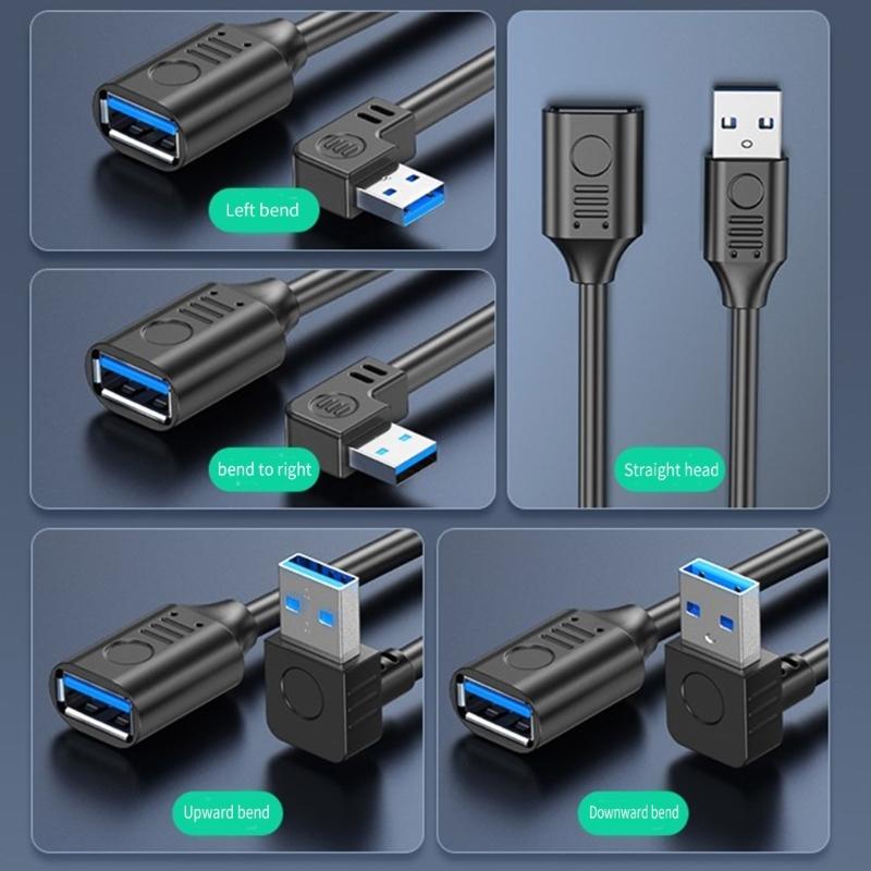 USB Cable Wire with Power On Off Button, Multiple Choice USB3.0 Male to Female 5Gbps Data Transfer Line Extension Cord