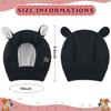(Black)Quiet Ears for Dogs, Dog Ear Muffs Noise Protection Knitted Dog Hats Pet Ears Warm Dog Ear Cover Winter Hat Dog Snood Head Wrap Bunny Costume f