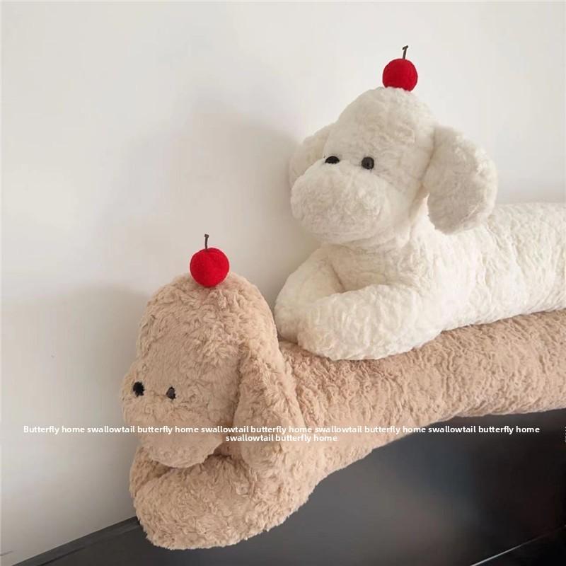 Cute Cherry Puppy Plush Cushion With Soft Cover For Home Decor