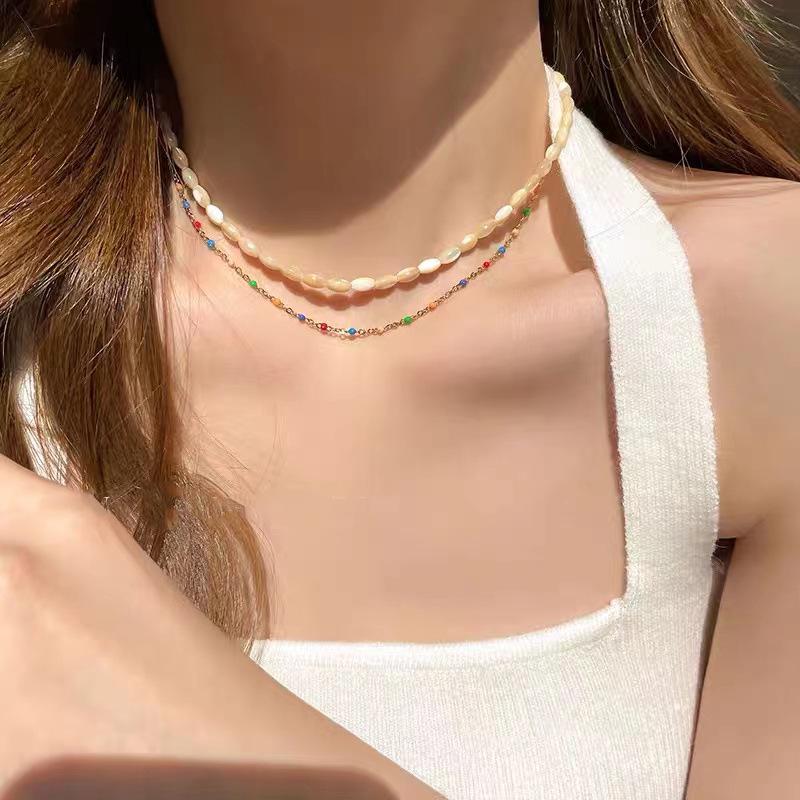 2023 Women's Luxury Pearl & Rice Bead Choker Necklace – Sweet, Cool, Niche Accessory