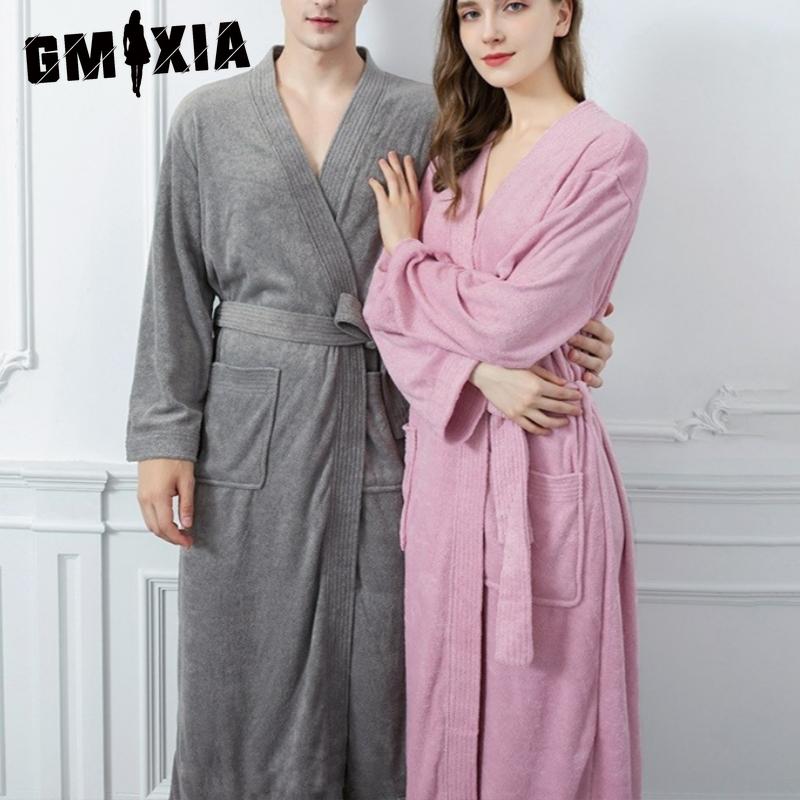 

GMXIA Towel Material Bathrobes, Sweat Steam Suits, Acupuncture for Men, Large-sized Bathrobes for Women XL