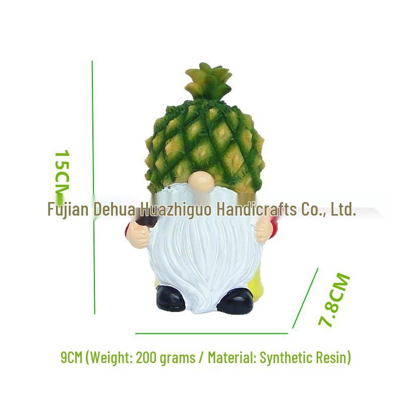 **Creative Fruit-Shaped Resin Gnome Ornaments for Garden**