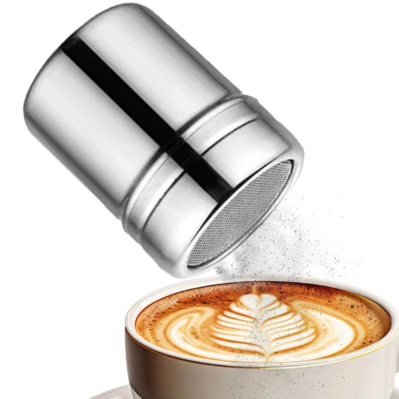 Edelstahl Schokoladenshaker Kakao Mehl Kaffee Sieb Stahl Set Küchenfilter Kochwerkzeug Kaffeepulver Spender
