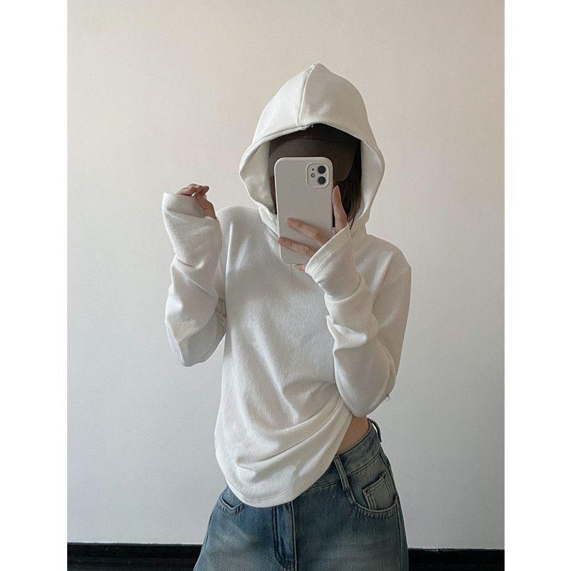 Women's Fleece Hooded Sweatshirt for Autumn/Winter - Slim Fit Long Sleeve Outerwear, Ideal for Outdoor Sports and Casual Wear