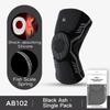 1 Piece Knee Brace Silicone Pads Spring Support High Elastic Breathable Knee Sleeves Protect Meniscus Basketball Sports Guard