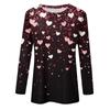 Long Sleeve Shirts For Women Cute Print Graphic Tees Blouses Casual Plus Size Basic Tops Pullover Valentine's Day